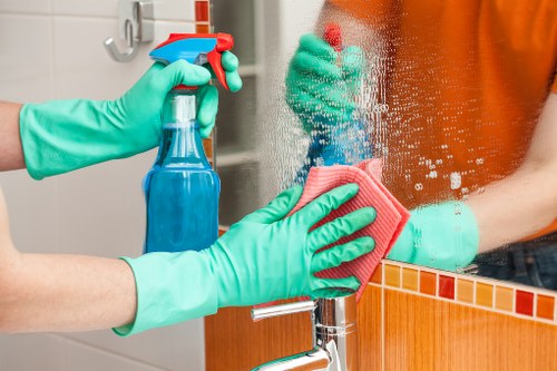 Post builders cleaning service preparing a renovated W2 property for use