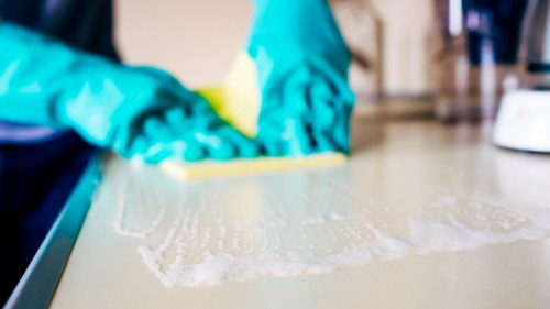 Local cleaning team working in a W2 residential property